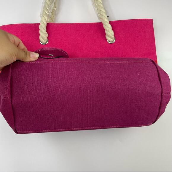 Porto Vino canvas tote insulated compartment NWT - Picture 11 of 16